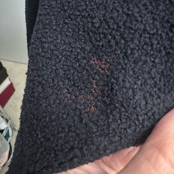 Barefoot Dreams cozy Chic Lite Black OpenFront Waterfall Fuzzy Knit Cardigan M/L - Picture 10 of 10